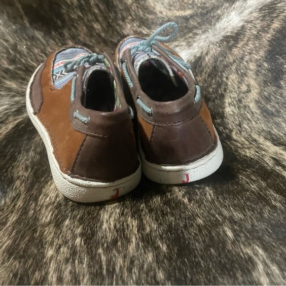 Women's Justin Tie Loafers Mocs Aztec Leather 8 M JL101 - Picture 5 of 7